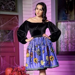 Pinup Girl Clothing Pumpkin Lantern Jenny Skirt